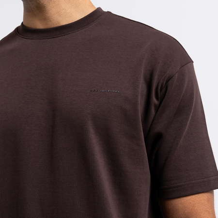 Bee Inspired Diallo T-Shirt in Coffee, relaxed fit tee designed for easy layering, back view