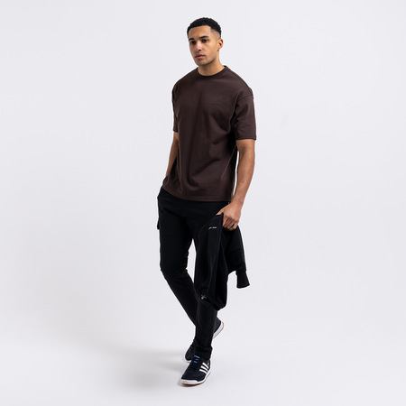 Bee Inspired Diallo T-Shirt in Coffee, relaxed fit tee designed for easy layering, close-up