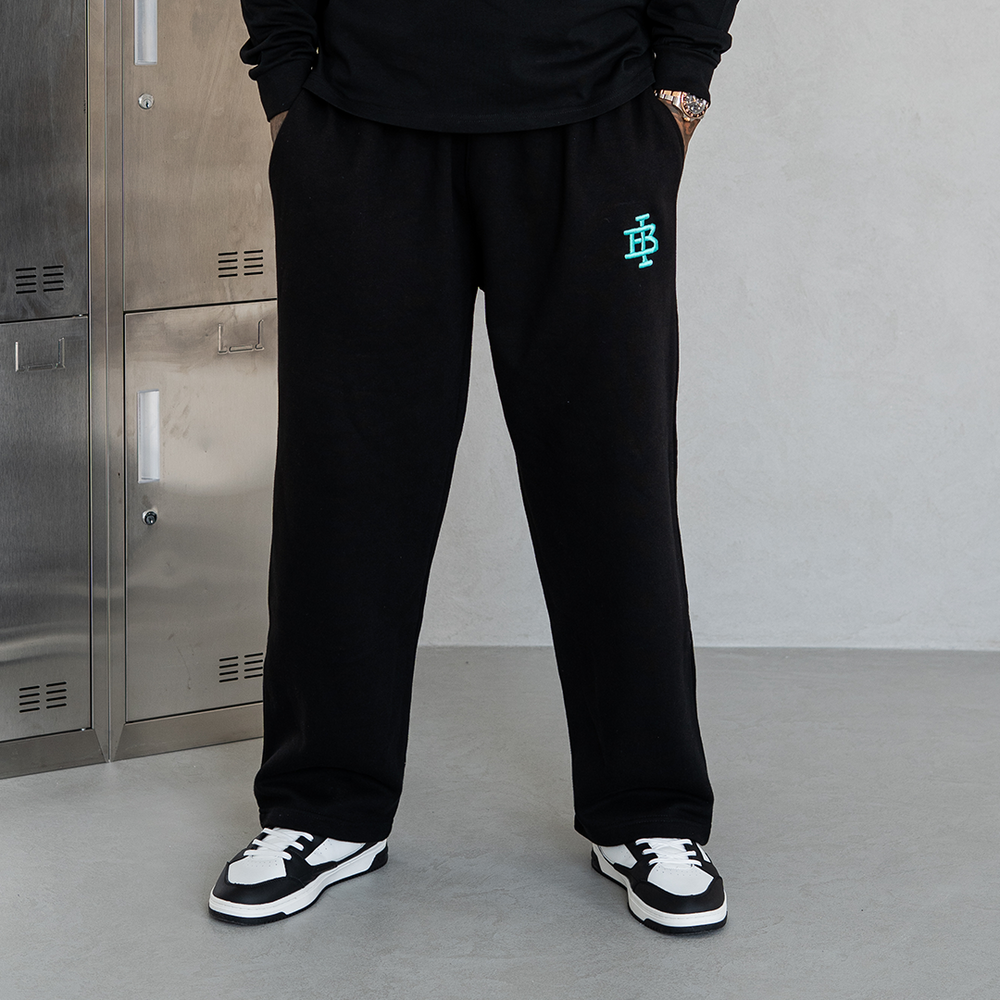 Guedes Jogpant - Black/Aqua