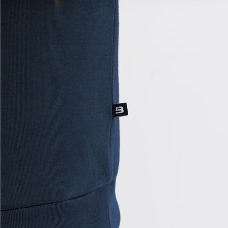 Bee Inspired Klose 1/4 Zip in Dark Navy, slim fit quarter-zip with stretch cuffs and hem, alternate angle
