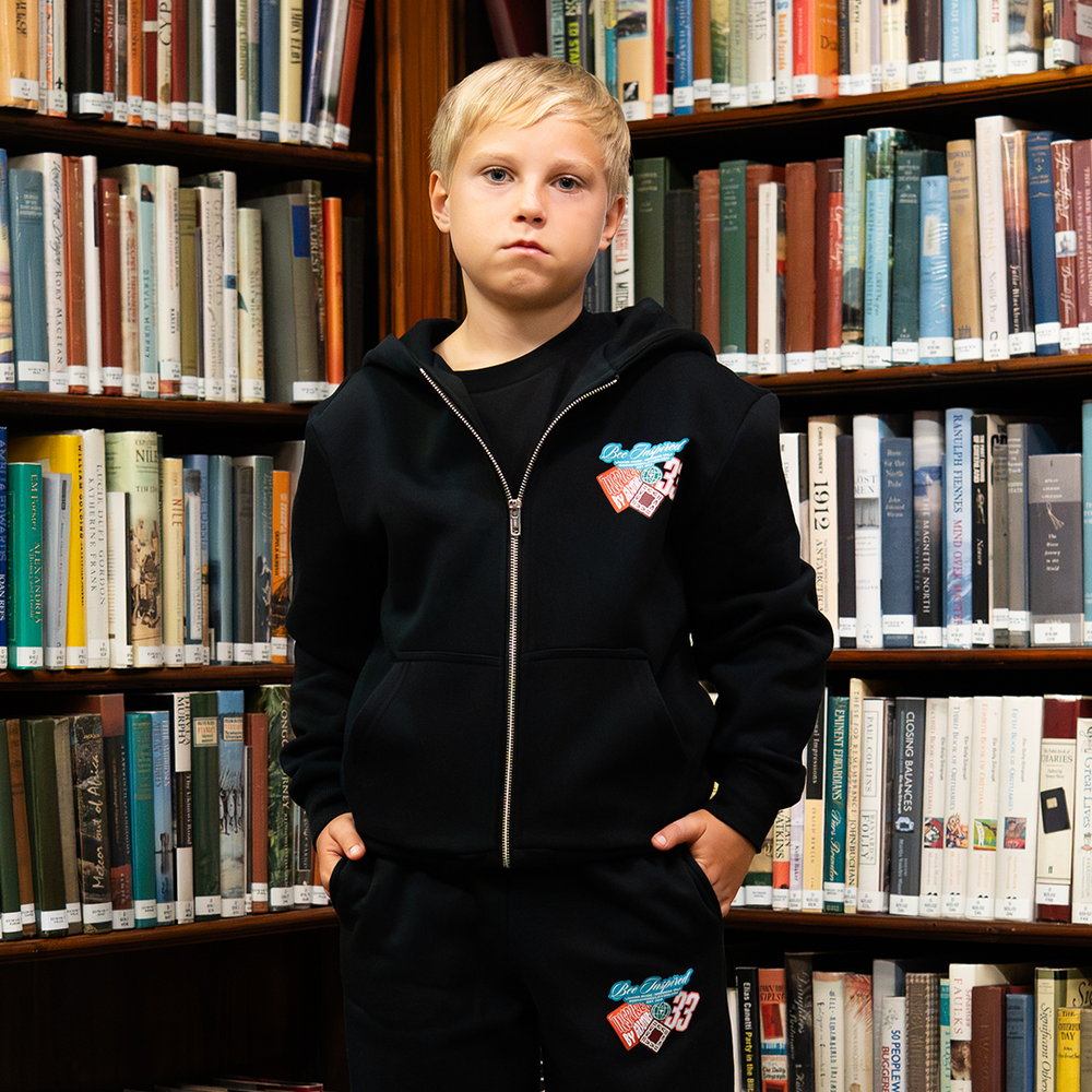 Junior Lazo Zip Hoodie - Black