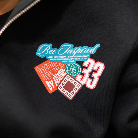 Junior Lazo Zip Hoodie - Black
