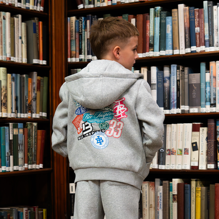 Junior Lazo Zip Hoodie - Grey