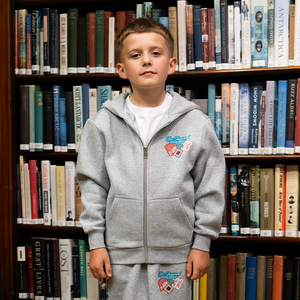Junior Lazo Zip Hoodie - Grey