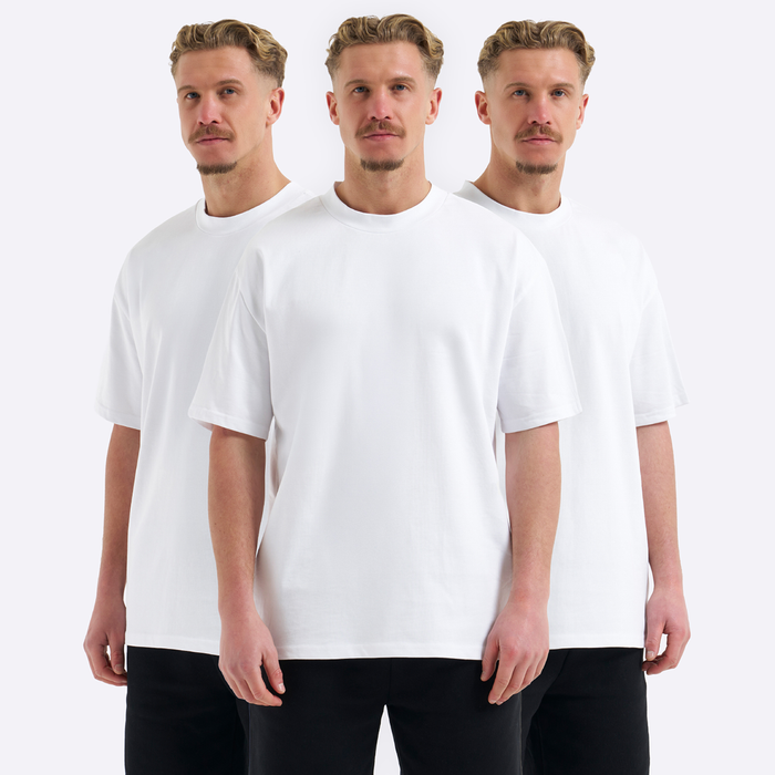 Relaxed Fit Triple Pack - White