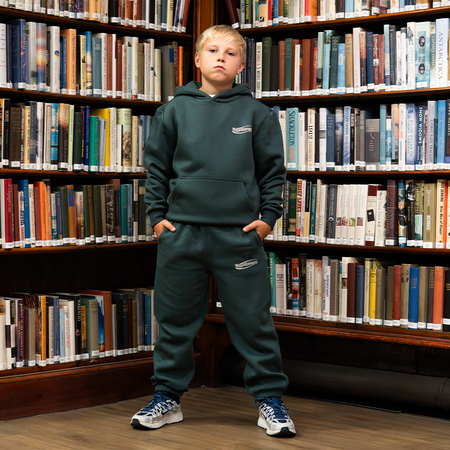 Junior Senesi Hoodie - Green/Ecru