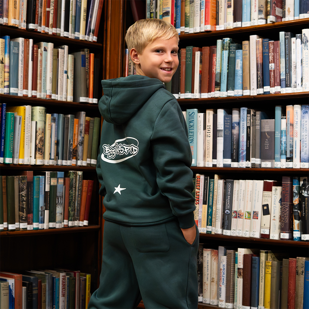 Junior Senesi Hoodie - Green/Ecru