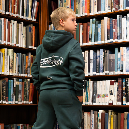 Junior Senesi Hoodie - Green/Ecru