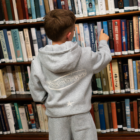 Junior Senesi Hoodie - Grey/Ecru