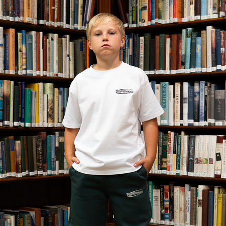 Junior Senesi T-Shirt in white and green with heavyweight cotton