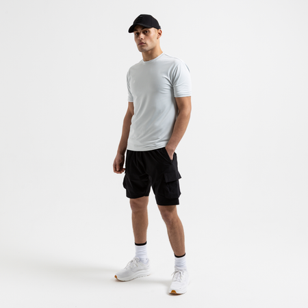 Bee Inspired Signature Sports T-Shirt in Light Grey, sports tee from the Life in Motion active range, close-up