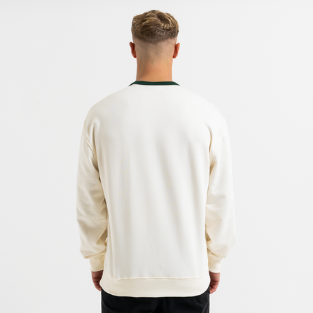 Bee Inspired Willock Crew in Off-White, relaxed fit crew sweatshirt with a collegiate look, alternate angle
