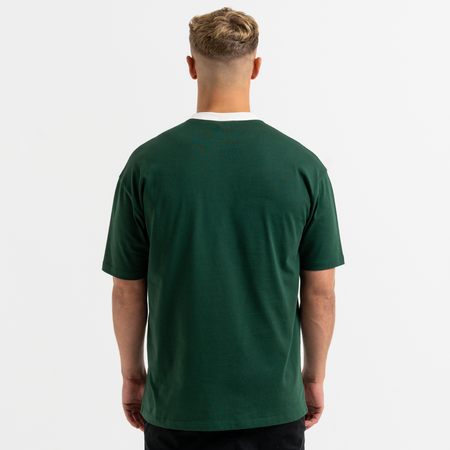 Bee Inspired Willock T-Shirt in Green, relaxed fit tee with a collegiate-inspired graphic, front view