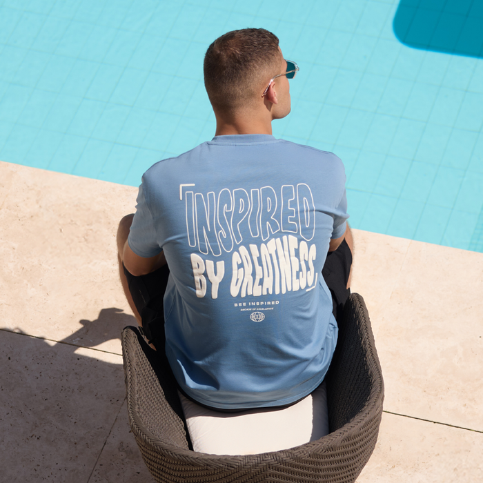Aguirre T-Shirt - Dusky Blue/White