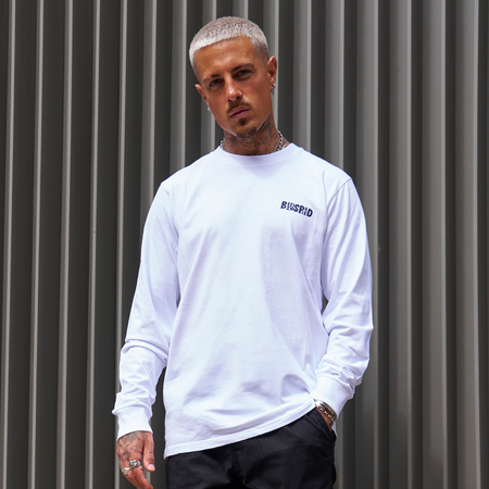 Aguirre Long Sleeve T-Shirt - White/Navy