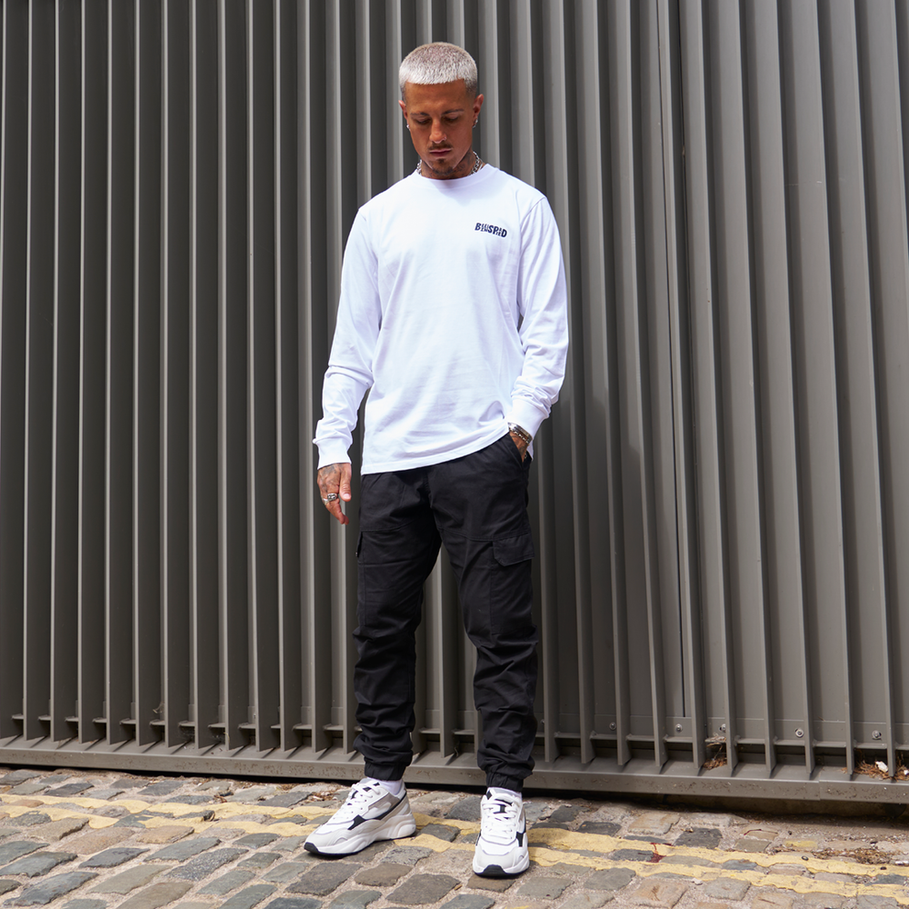 Aguirre Long Sleeve T-Shirt - White/Navy