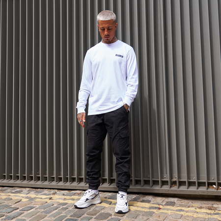 Aguirre Long Sleeve T-Shirt - White/Navy