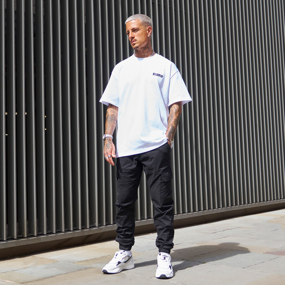 Aguirre Oversized T-Shirt - White/Navy