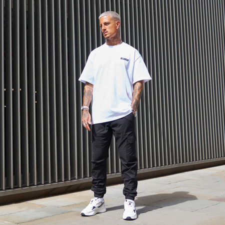 Aguirre Oversized T-Shirt - White/Navy