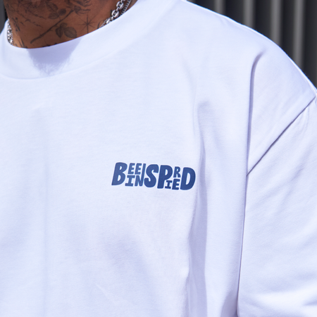Aguirre Oversized T-Shirt - White/Navy