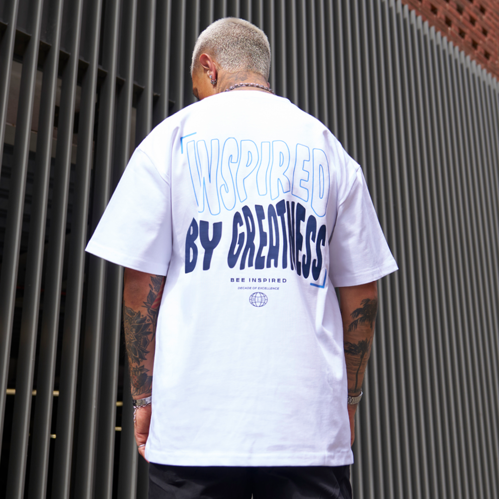 Aguirre Oversized T-Shirt - White/Navy