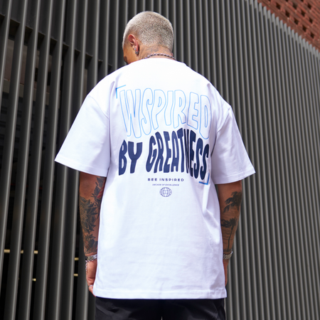 Aguirre Oversized T-Shirt - White/Navy