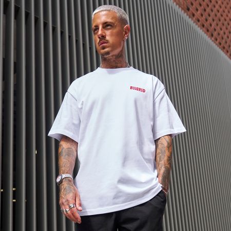 Aguirre Oversized T-Shirt - White/Burnt Red