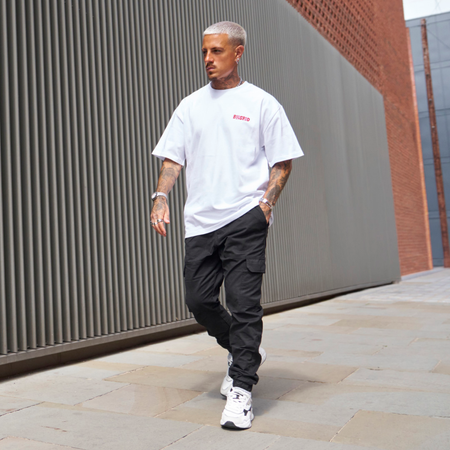Aguirre Oversized T-Shirt - White/Burnt Red
