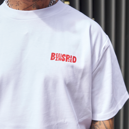 Aguirre Oversized T-Shirt - White/Burnt Red