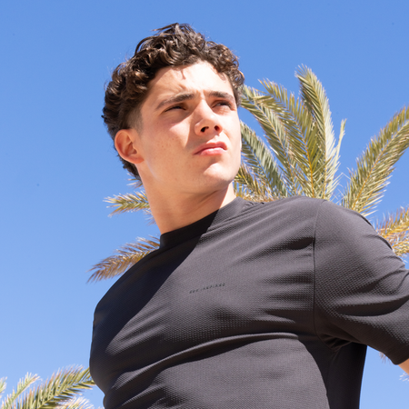 Bee Inspired Masina T-Shirt in Charcoal, relaxed fit tee, part of the Masina twin set, front view