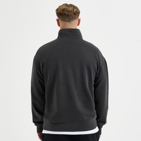 Bee Inspired Sosa 1/4 Zip in Washed Black, quarter-zip top in premium heavyweight cotton, front view