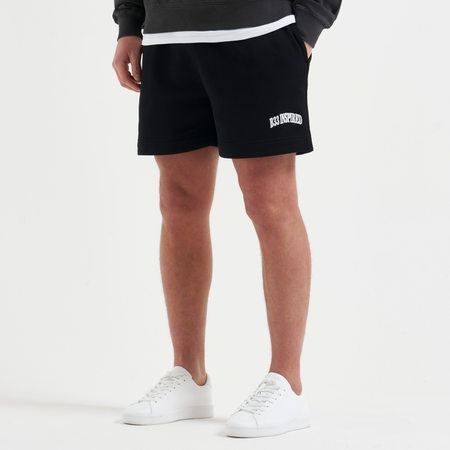 Bee Inspired Zabaleta Short in Black, relaxed fit shorts in premium heavyweight cotton, back view