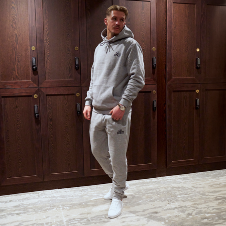 Bee Inspired Classic Jogpant in Grey, slim fit jogpants, styled shot