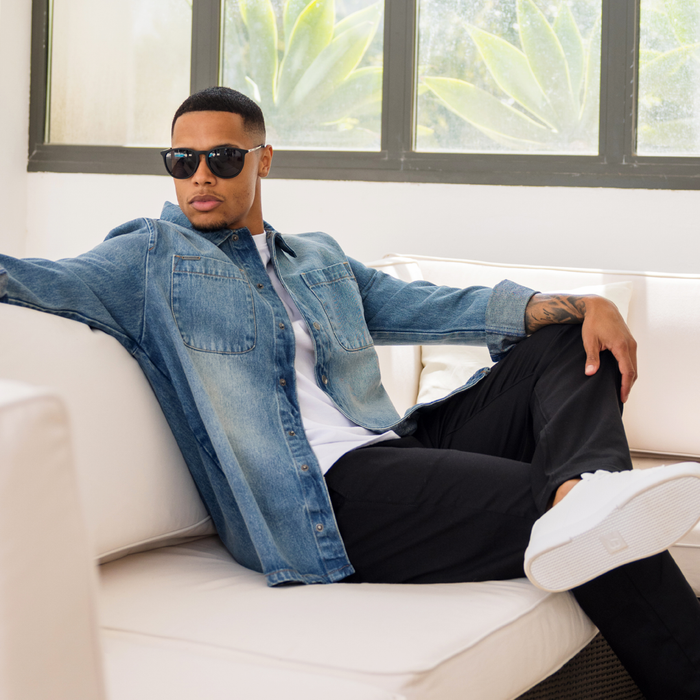 Devine Overshirt - Mid Blue