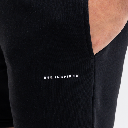 Bee Inspired Diallo Short in Black, regular fit shorts with a soft, durable feel, back view