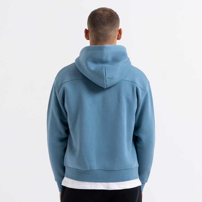 Diallo Zip Hoodie - Dusky Blue