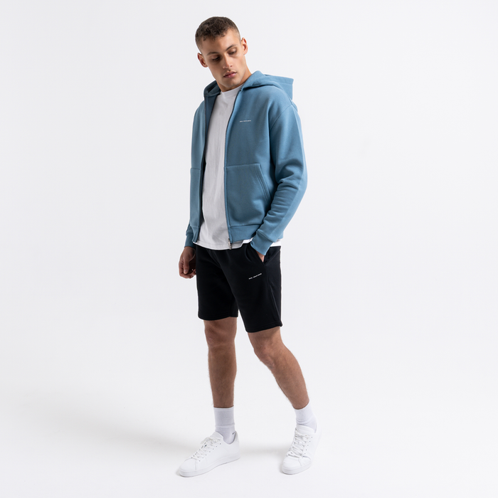 Diallo Zip Hoodie - Dusky Blue