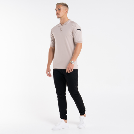 Bee Inspired Vesga Military Cargo in Black, military-style cargo trousers, close-up
