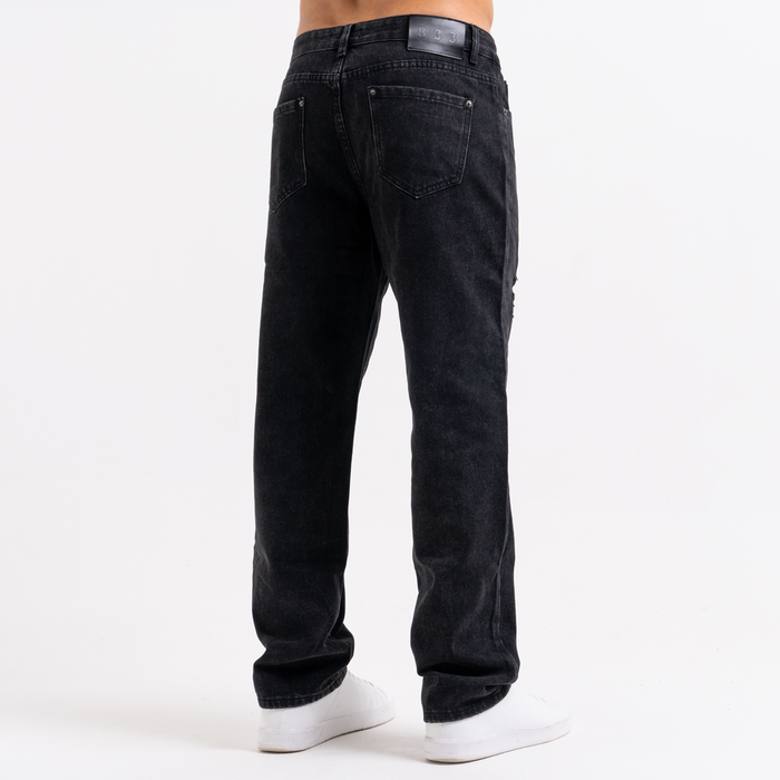 Garnacho Relaxed Jeans - Washed Black