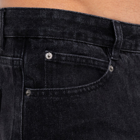 Garnacho Relaxed Jeans - Washed Black