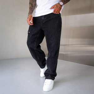 Garnacho Relaxed Jeans - Washed Black