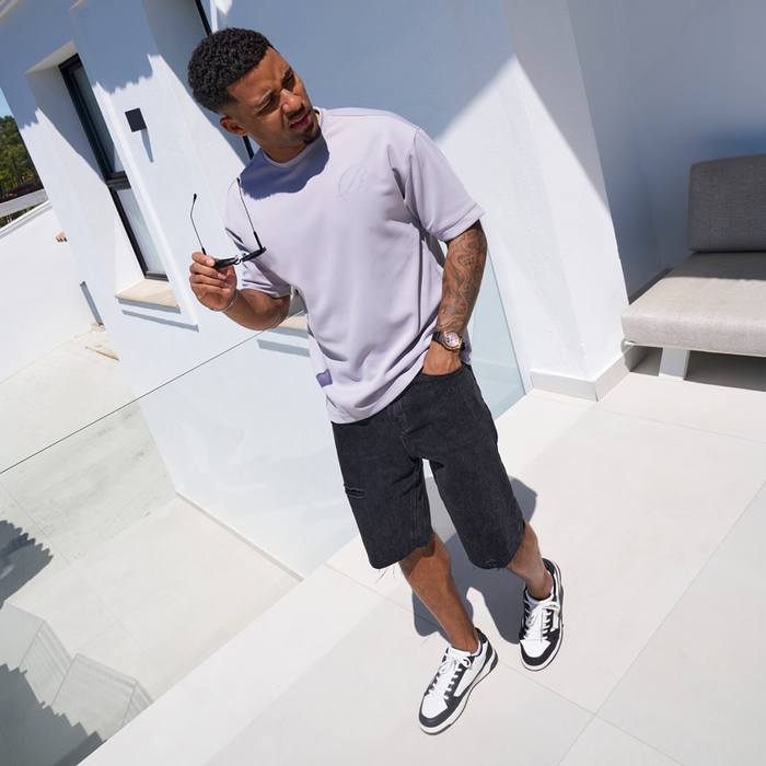 Garnacho Jean Shorts - Washed Black