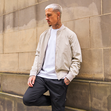 Gattuso jacket in stone close up