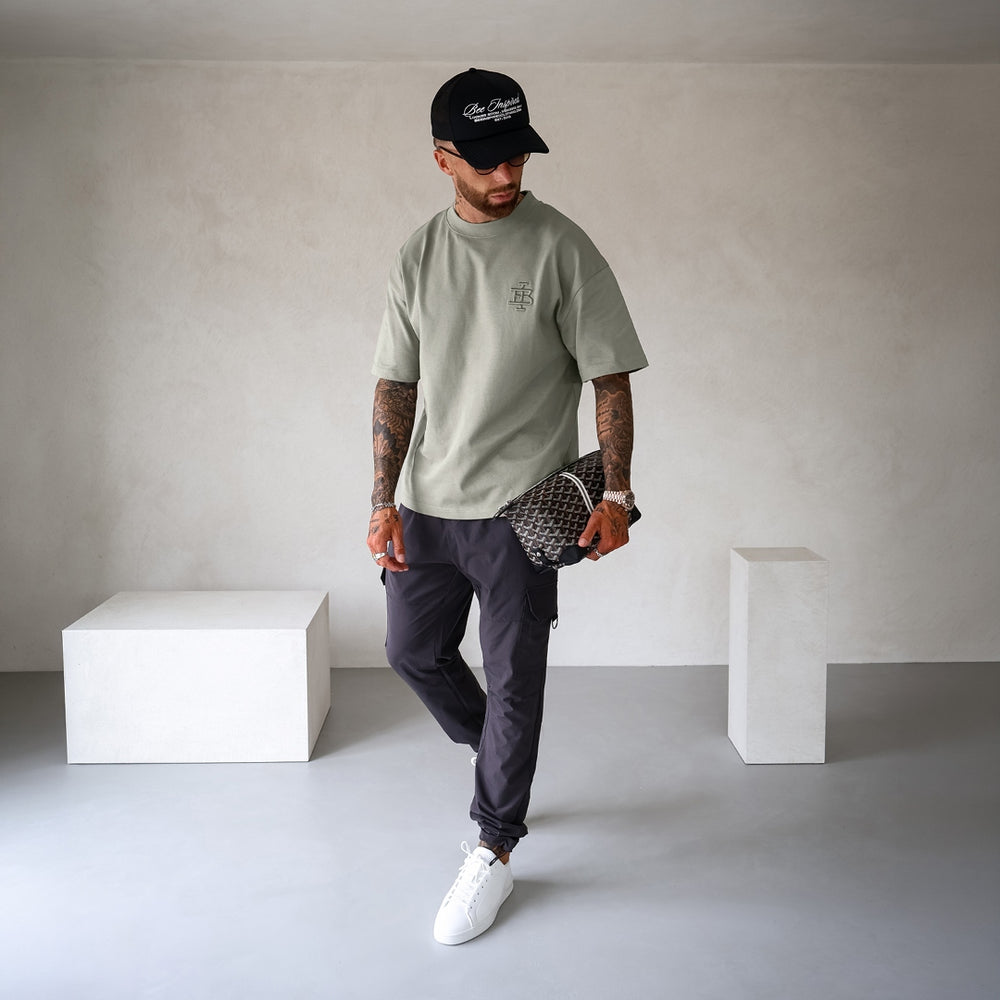 Guardiola Cargo Pants in charcoal with multiple utility pockets