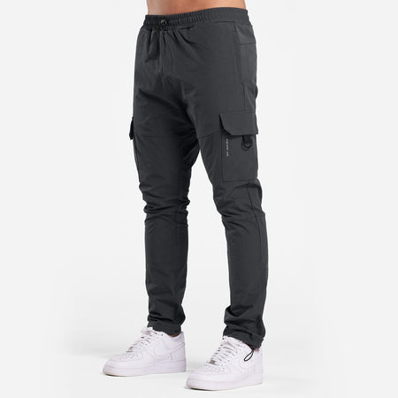 Guardiola Cargo Pants in charcoal with metal D ring pulls