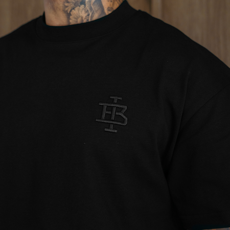 Guedes Oversized Embossed T-Shirt - Black