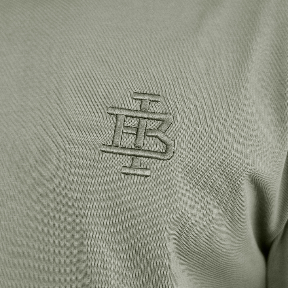 Guedes Oversized Embossed T-Shirt - Khaki