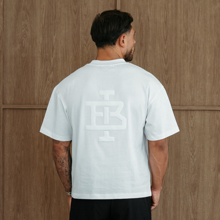 Guedes Oversized Embossed T-Shirt - White