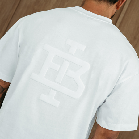 Guedes Oversized Embossed T-Shirt - White