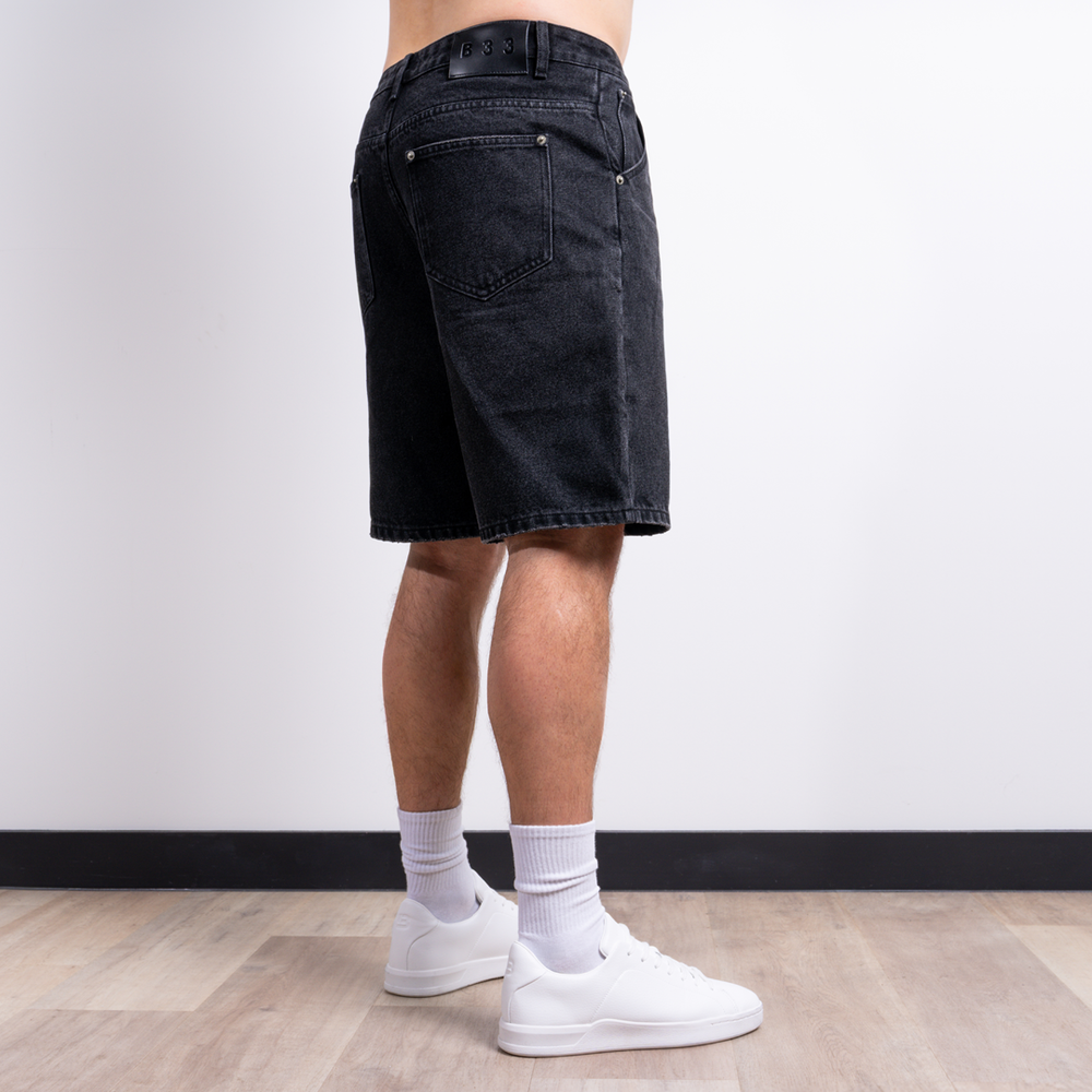 Gueye Denim Short - Washed Black